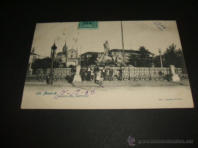 Postales: MADRID FUENTE DEL NEPTUNO - Foto 1