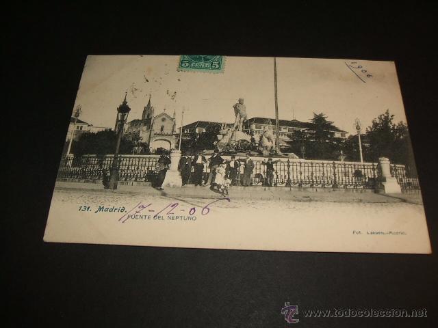 Postales: MADRID FUENTE DEL NEPTUNO - Foto 1