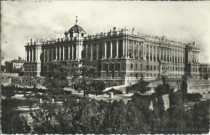 Postales: MADRID PALACIO REAL ESCRITA - Foto 1