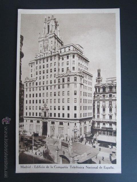 Postales: POSTAL MADRID. EDIFICIO DE LA COMPA&Ntilde;&Iacute;A TELEF&Oacute;NICA NACIONAL DE ESPA&Ntilde;A - Foto 1