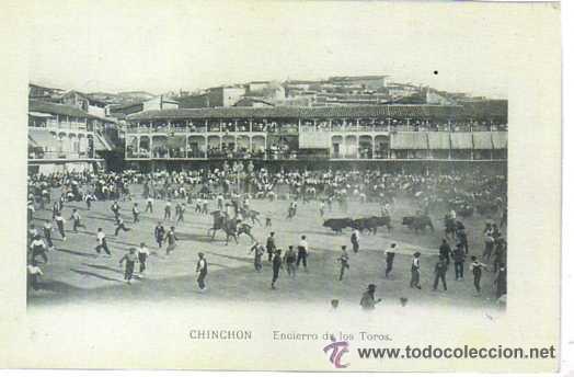 Postales: Madrid. Chinchon. Encierro de los Toros . Sin circular. - Foto 1