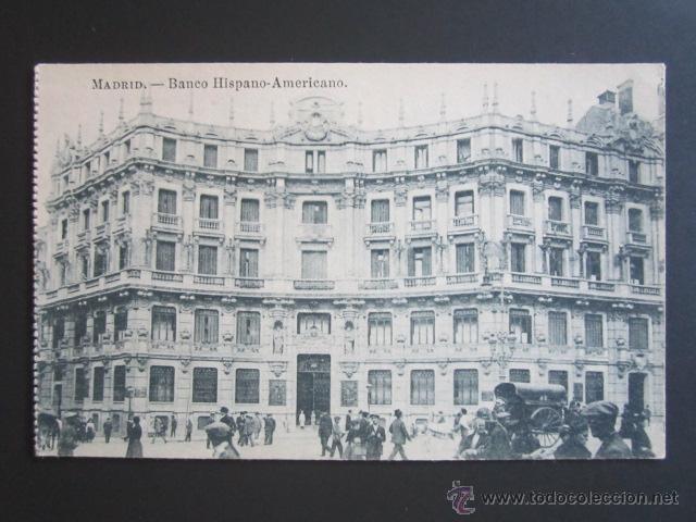 Postales: POSTAL MADRID. BANCO HISPANO-AMERICANO. - Foto 1