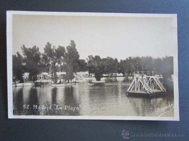 Postales: POSTAL MADRID. LA PLAYA. RAPIDE. - Foto 1