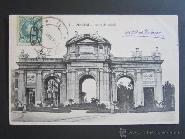 Postales: POSTAL MADRID. PUERTA DE ALCAL&Aacute;. CIRCULADA. - Foto 1