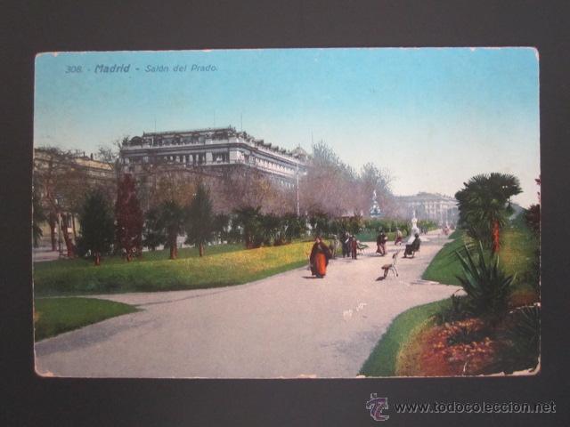 Postales: POSTAL MADRID. SAL&Oacute;N DEL PRADO. - Foto 1