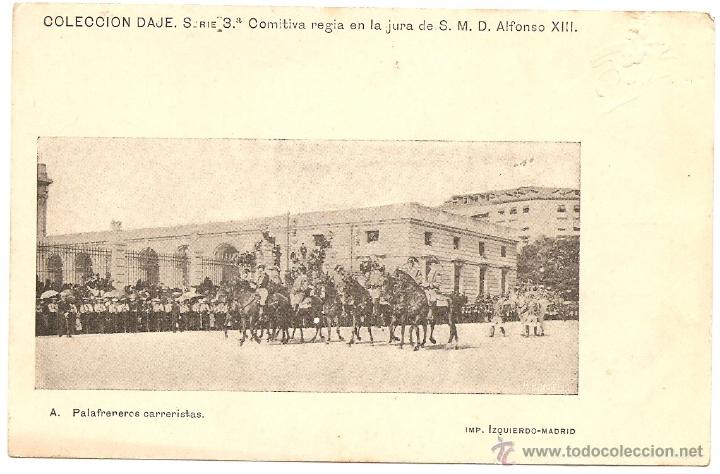Postais: Alfonso XIII: Jura. Colecci&oacute;n Daje. Dorso sin dividir