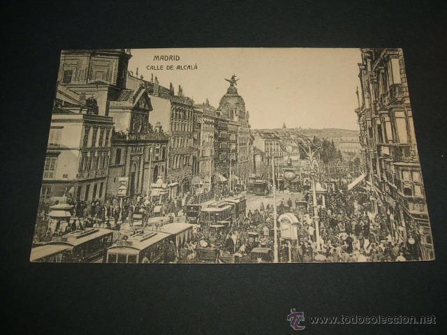 Postales: MADRID CALLE DE ALCALA - Foto 1