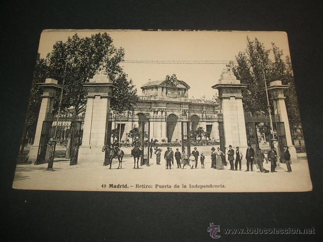Postales: MADRID RETIRO PUERTA DE LA INDEPENDENCIA - Foto 1