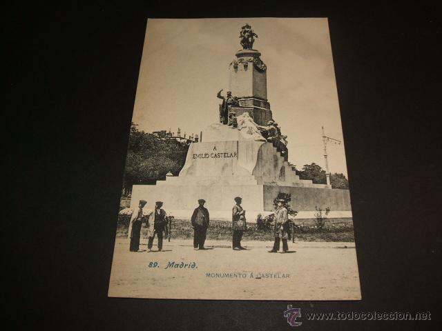 Postales: MADRID MONUMENTO A CASTELAR - Foto 1