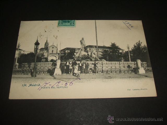 Postales: MADRID FUENTE DEL NEPTUNO - Foto 1