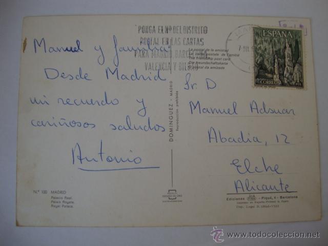 Postales: POSTAL ORIGINAL MADRID CIRCULADA CON SELLO - Foto 2
