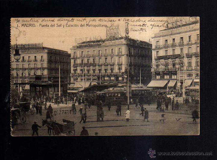 Postales: Antigua postal de Madrid. Puerta del Sol. - Foto 1
