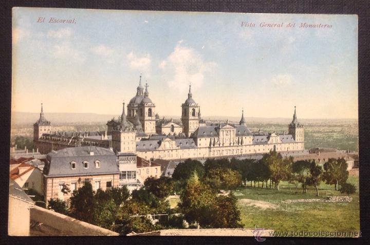Postkarten: POSTAL A COLOR. EL ESCORIAL. VISTA GENERAL DEL MONASTERIO.