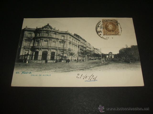 Postales: MADRID CALLE DE ALCALA - Foto 1