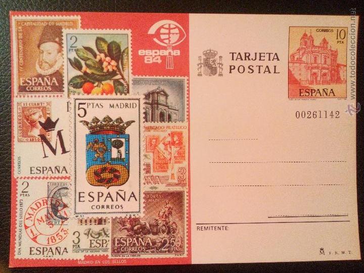 Postales: Postal de Madrid en sellos. - Foto 1