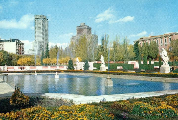 Postales: Madrid Estanque de los jardines de Sabatini - Foto 1