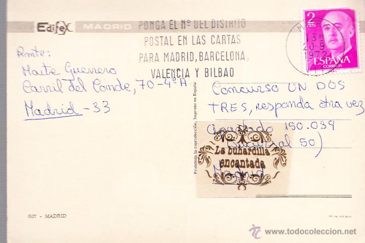 Postales: POSTAL - MADRID - - EDIFEX - CIRCULADA 1972 - Foto 2