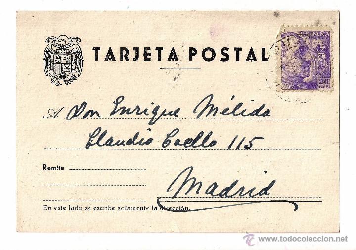 Postales: TARJETA POSTAL DIRIGIDA A MADRID - Foto 1