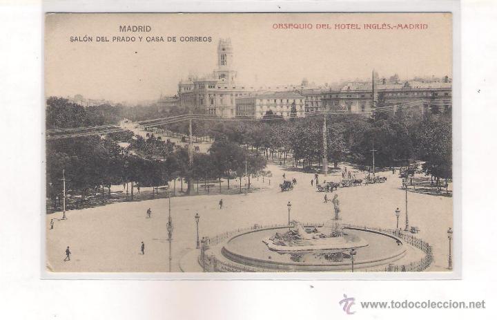 Postales: POSTAL DE SALON DEL PRADO Y CASA DE CORREOS.