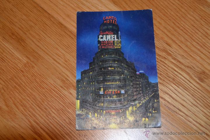 Postales: POSTAL A COLOR EDIFICIO CAPITOL VISTA NOCTURNA HOTEL CAPITOL TABACO CAMEL