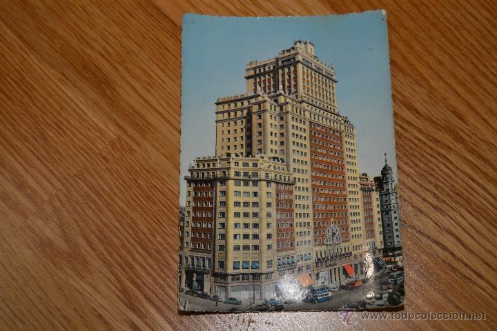 Postales: POSTAL DE MADRID EDIFICIO ESPA&Ntilde;A A&Ntilde;OS 60 - Foto 1