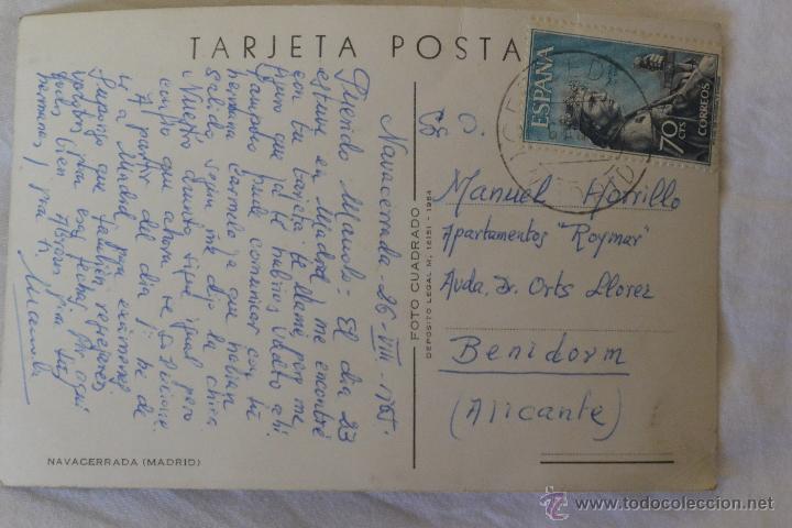 Postales: ANTIGUA TARJETA POSTAL NAVACERRADA - Foto 2