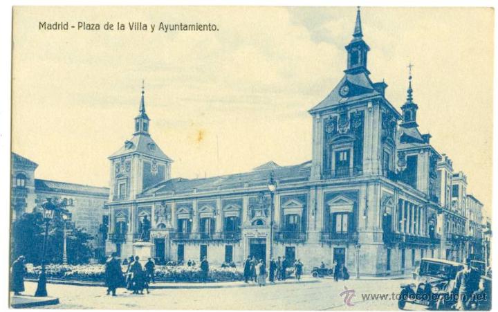 Postcards: MADRID- PLAZA DELA VILLA Y AYUNTAMIENTO. ED. GRANDES ALMACENES