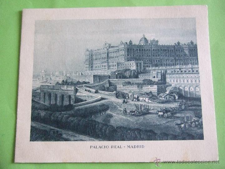 Postales: TARJETA DOBLE - PALACIO REAL - MADRID - FELICITACION NAVIDAD TOMAS CASTA&Ntilde;O S. A. - 1950 - 1951