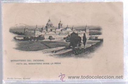 Postkarten: TARJETA POSTAL DE MONASTERIO DEL ESCORIAL - VISTA DEL MONASTERIO DESDE LA PRESA. NICOLAS SERRANO