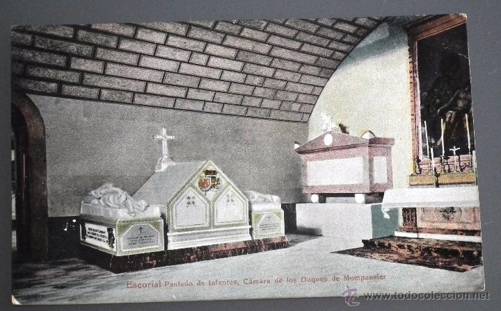 Postales: POSTAL DE EL ESCORIAL: PANTE&Oacute;N DE INFANTES - C&Aacute;MARA DE LOS DUQUES DE MONTPASIER. ED. EMILIO MORA