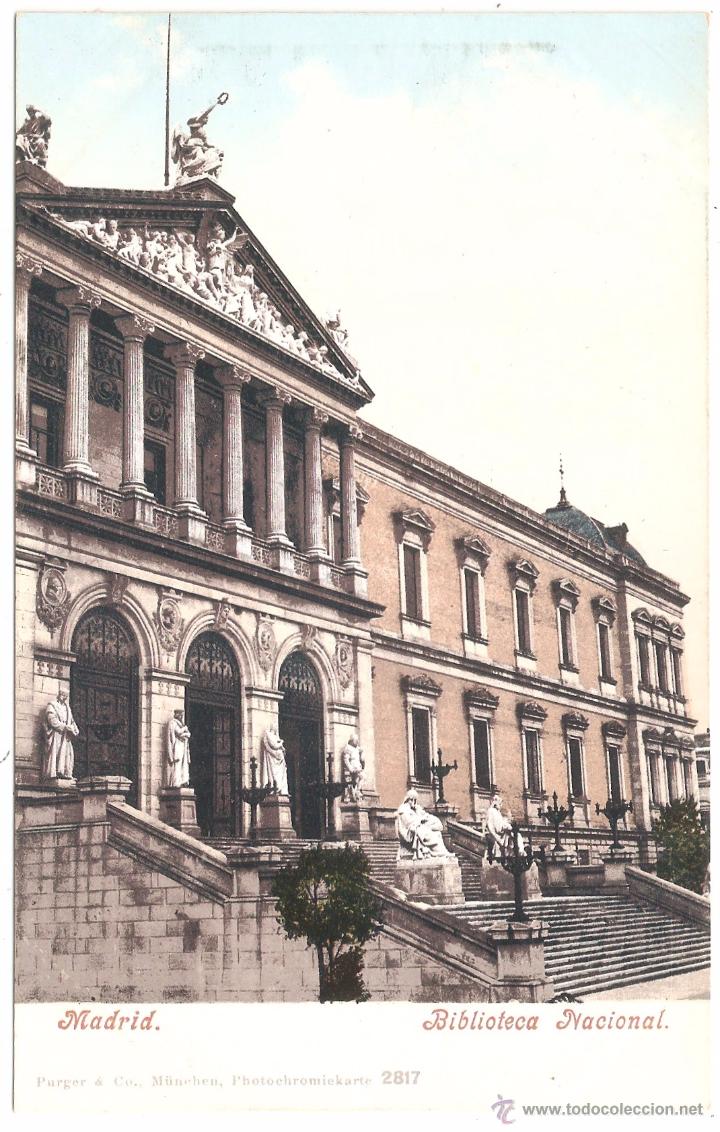 Postales: MADRID BIBLIOTECA NACIONAL