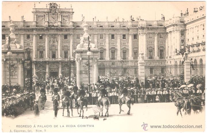 Cartoline: MADRID REGRESO A PALACIO DE LA REGIA COMITIVA