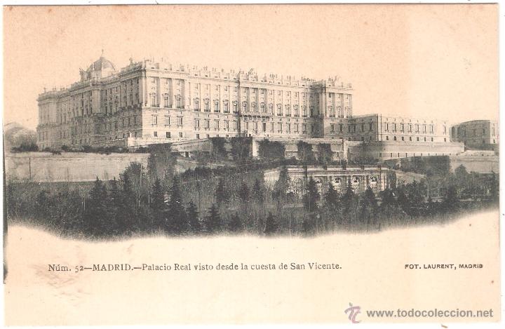 Cartoline: MADRID PALACIO REAL VISTO DESDE LA CUESTA DE SAN VICENTE