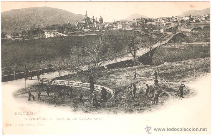 Postales: ESCORIAL VISTA DESDE EL CAMINO DE GUADARRAMA
