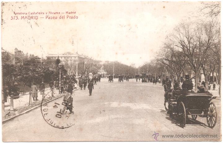 Postales: MADRID PASEO DEL PRADO 1914 - Foto 1