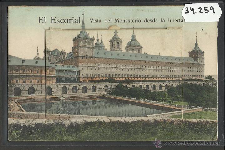 Postcards: EL ESCORIAL - VISTA DEL MONASTERIO DESDE LA HUERTA - DESPLEGABLE - FOT&middot; MORENA -VER FOTOS - (34259)