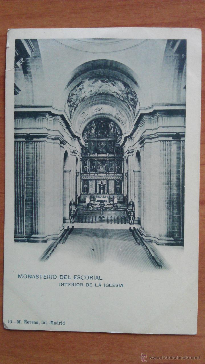Postales: MONASTERIO DEL ESCORIAL - INTERIOR DE LA IGLESIA - - Foto 1
