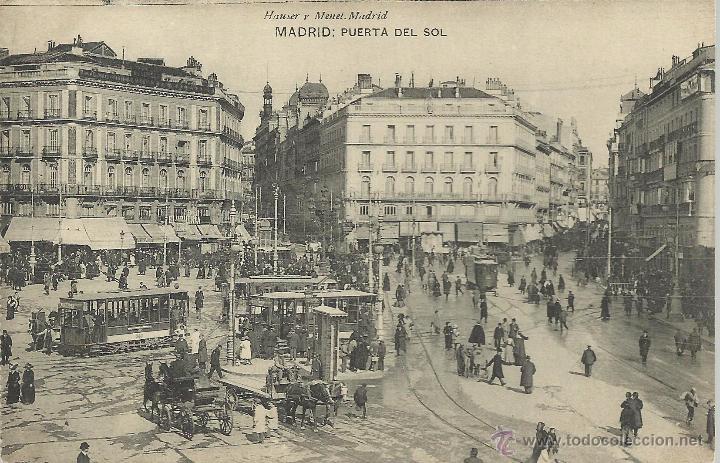 Postales: MADRID PUERTA DEL SOL ESCRITA - Foto 1