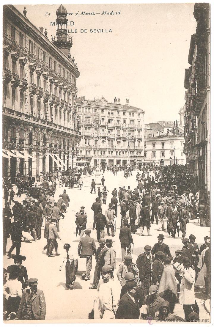 Postales: MADRID CALLE DE SEVILLA - Foto 1