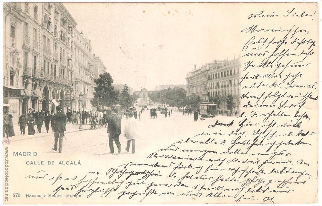 Postales: MADRID CALLE DE ALCAL&Aacute; POSTAL CIRCULADA EN 1900