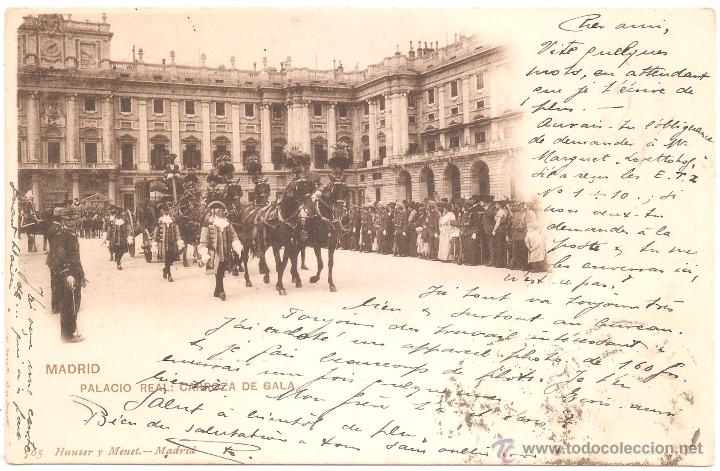 Postais: Madrid Palacio Real Carroza de Gala 1905