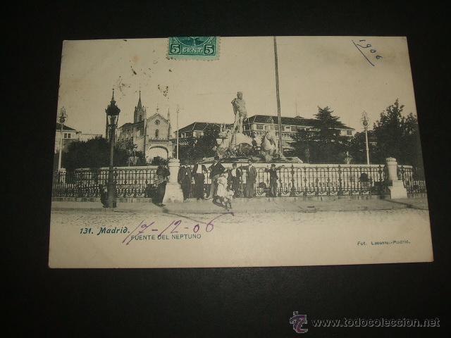Postales: MADRID FUENTE DEL NEPTUNO - Foto 1