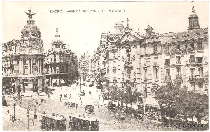 Postais: Madrid Avenida del Conde Pe&ntilde;alver