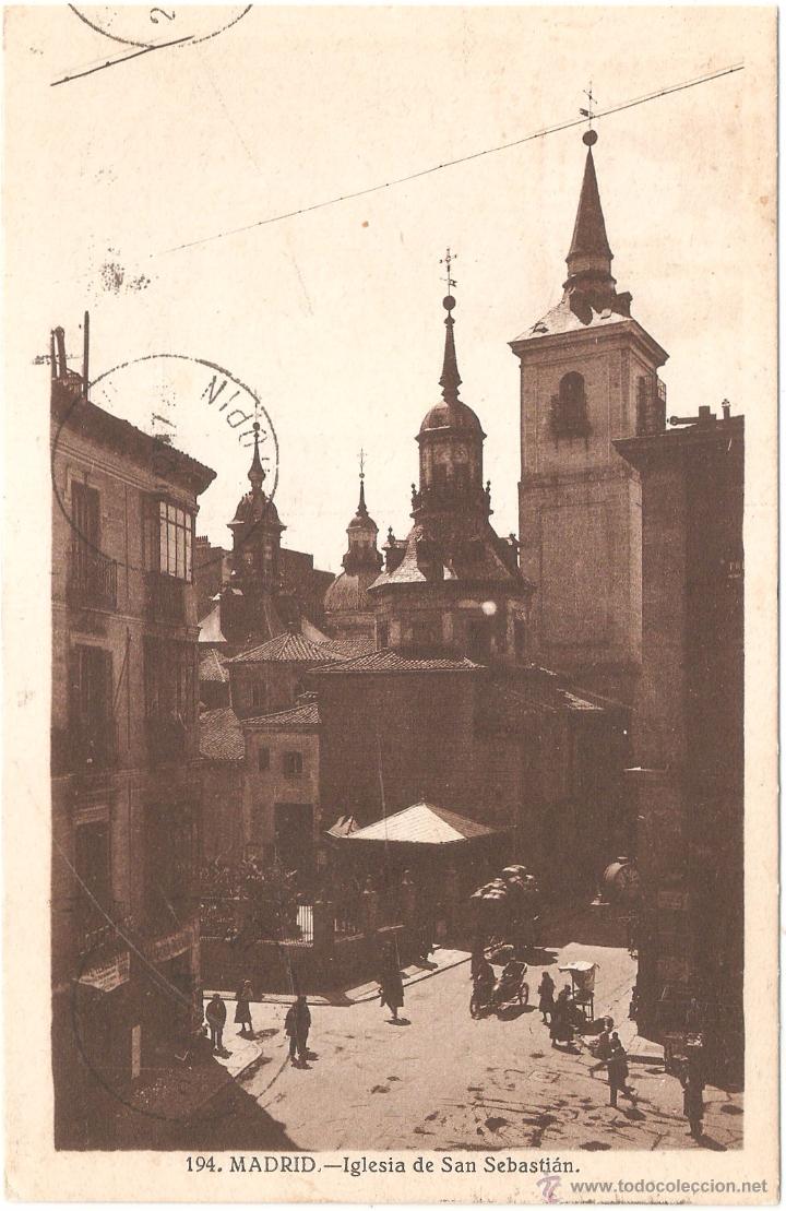 Postales: Madrid Iglesia de San Sebasti&aacute;n 1932