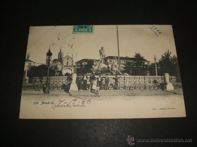 Postales: MADRID FUENTE DEL NEPTUNO - Foto 1