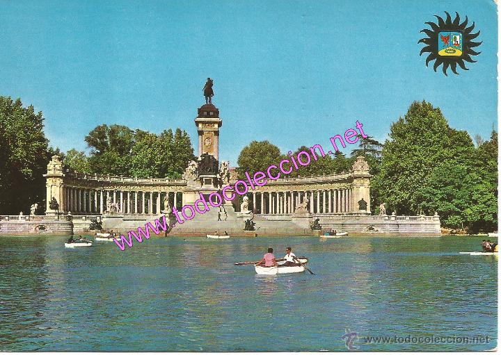 Postales: MADRID - ESTANQUE DEL RETIRO (POSTAL DE 1966) - Foto 1