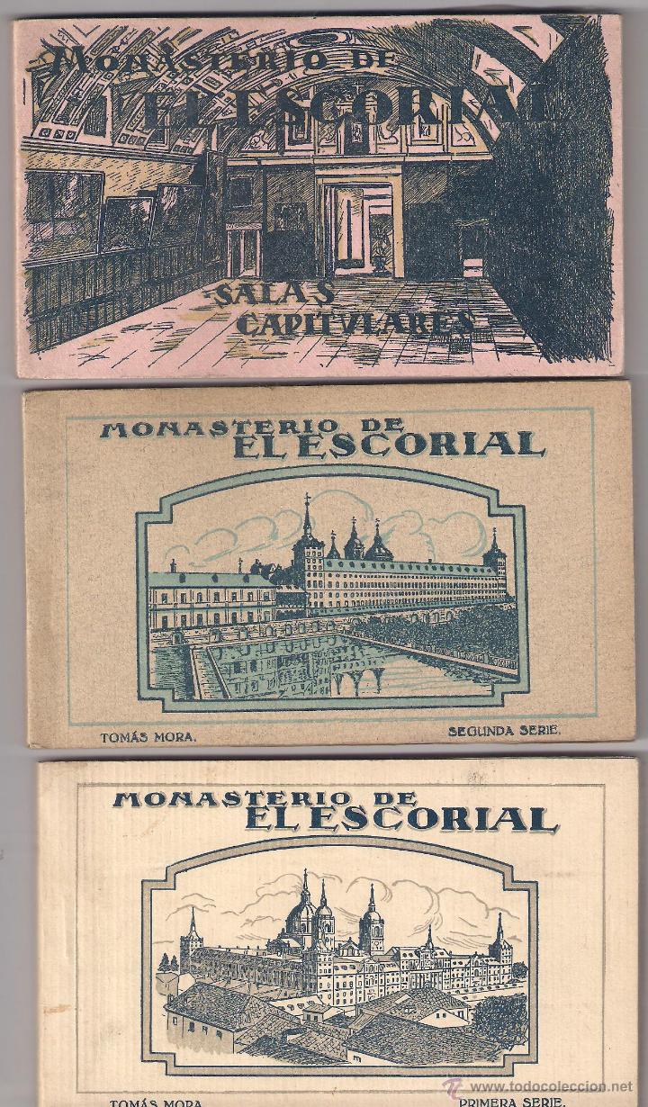 Postales: 3 blokTarjetas Postales MONASTERIO DE EL ESCORIAL - Foto 1