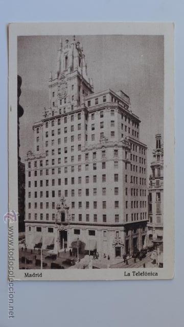 Postales: Madrid. Edificio de la Telef&oacute;nica. Huecograbado Hauser y Menet. - Foto 1