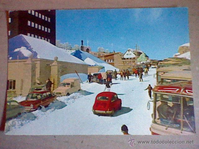 Postales: postal alpinismo monta&ntilde;ismo seat 600 estacion invernal puerto Navacerrada n&ordm; 4030 escrita animada