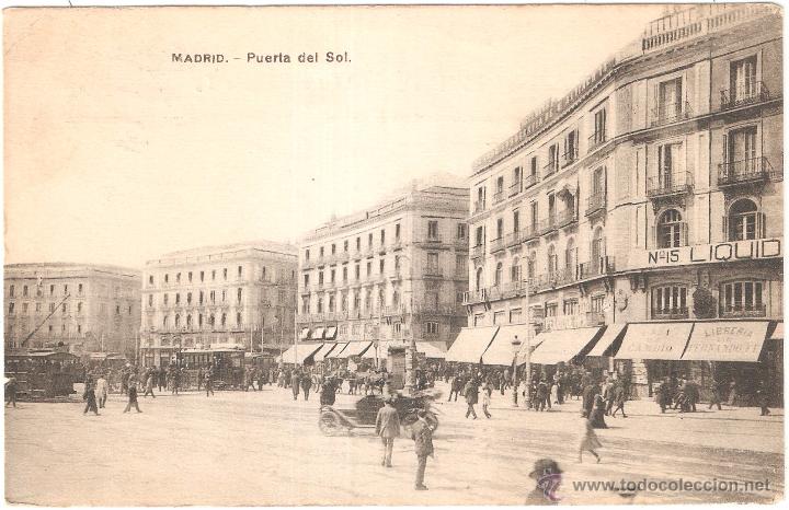 Postales: MADRID PUERTA DEL SOL 1914 - Foto 1